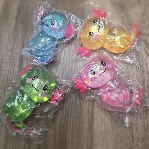 4 Axolotl Squishy Toys Set